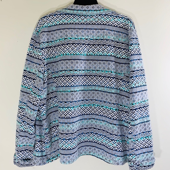 Erin London Patterned Three-Buttoned Blazer; XL - Picture 2 of 6